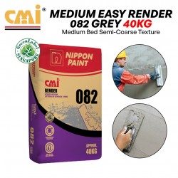 CMI 082 Medium Easy Render High Quality Polymer Modified Cement-Sand Plaster/Render 40KG (Grey)