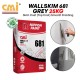 CMI 681 Wallskim High Quality Polymer Modified Water Resistant Cement-Based Skim Coat 25KG (Grey)