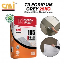 CMI 185 Tilegrip Premium Polymer Modified Flexible Cement-Based Tile Adhesive 25KG (Grey)