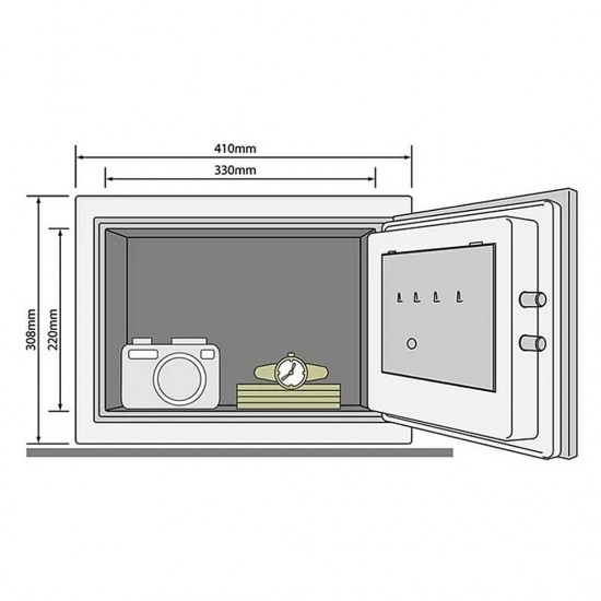 Yale YFM/352/FG2 Electronic Home Document Fire Safe Box (Medium) 19.5L Yale YFM/352/FG2 Electronic Home Document Fire Safe Box (Medium) 19.5L