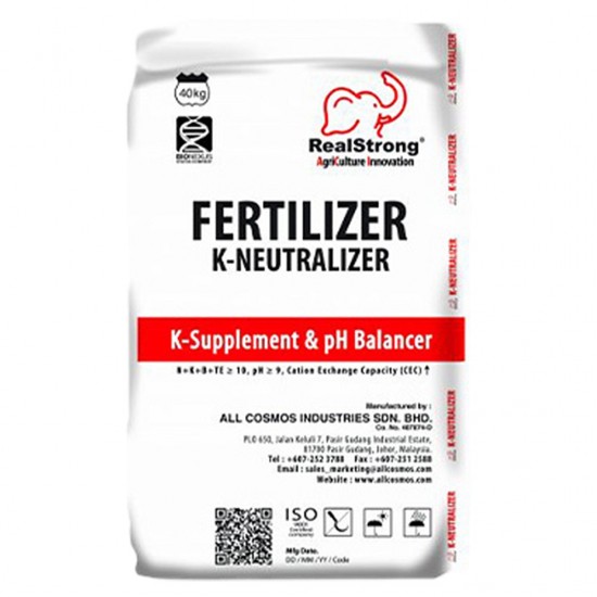 Real Strong K-Neutralizer K-Supplement & pH Balancer Chemical Fertilizer 40KG