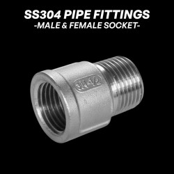 Stainless Steel 304 Pipe Fittings - Male & Female Socket 