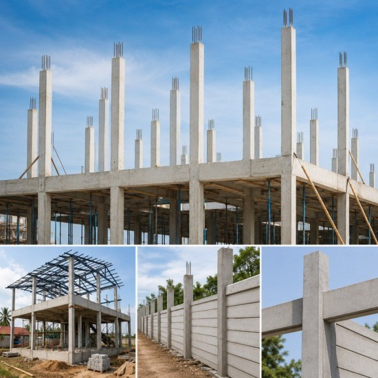 Pre Cast Concrete Column (Tiang Konkrit) 4" x 4" x 6'/ 8'/ 9'/ 10'/ 11'/ 12' Pre Cast Concrete Column (Tiang Konkrit) 4" x 4" x 6'/ 8'/ 9'/ 10'/ 11'/ 12'