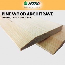 Home Store Pine Wood Timber Smooth Architrave Moulding Surfaced Four Sides (S4S) 12MM (T) x 95MM (W) x 3000MM (L) 