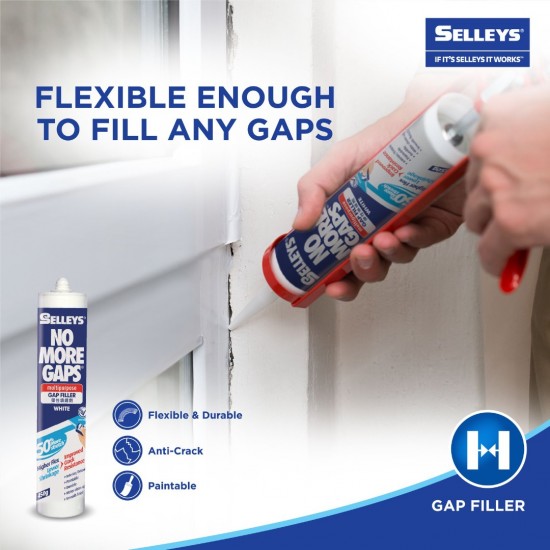 Selleys No More Gaps Multipurpose Gap Filler 320g/380g Selleys No More Gaps Multipurpose Gap Filler 320g/380g