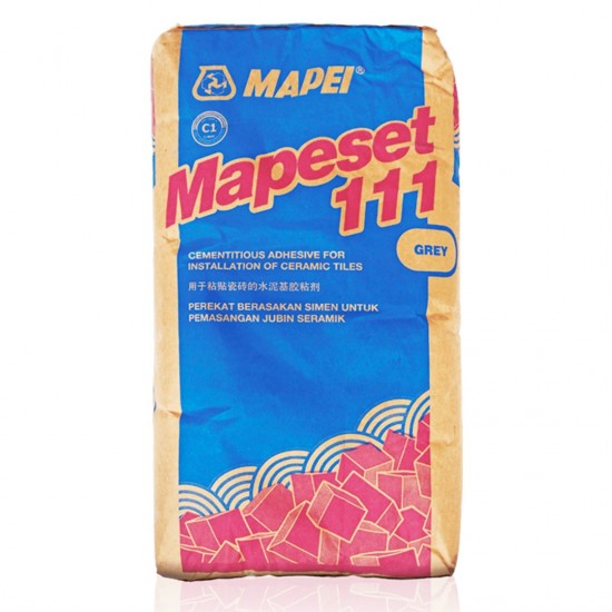 Mapei Mapeset 111 Cementitious Adhesive For Installation Of Ceramic Tiles 20KG (Grey) Mapei Mapeset 111 Cementitious Adhesive For Installation Of Ceramic Tiles 20KG (Grey)