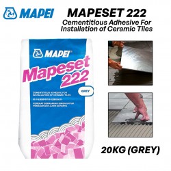 Mapei Mapeset 222 Cementitious Adhesive For Installation Of Ceramic Tiles 20KG (Grey)
