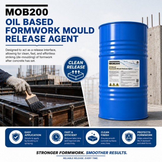 Home Store MOB200 Oil Based Mould Oil Release Agent 200L Home Store MOB200 Oil Based Mould Oil Release Agent 200L