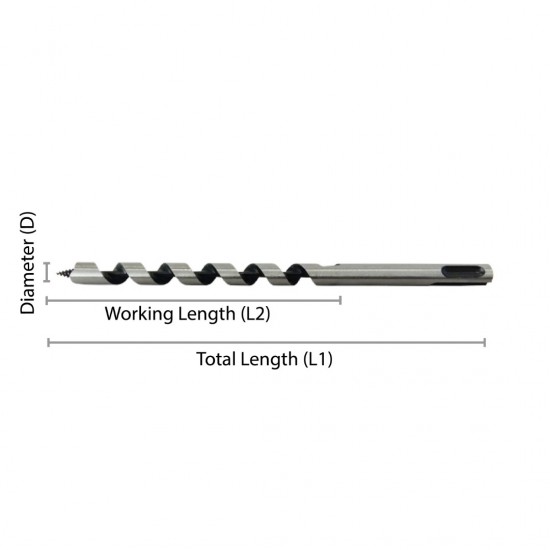 Eva No.22 SDS Plus Wood Auger Bit 200MM (L1) x 18MM (D) Eva No.22 SDS Plus Wood Auger Bit 200MM (L1) x 18MM (D)