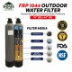 Home Store FRP1044 Outdoor Water Filter 10'' (D) x 44'' (H) - Grey