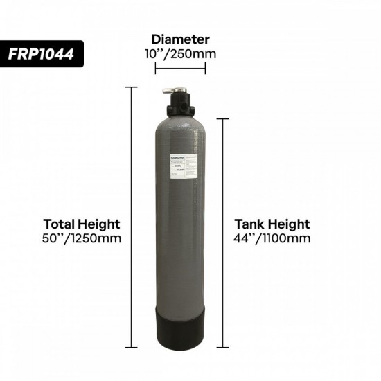 Home Store FRP1044 Outdoor Water Filter 10'' (D) x 44'' (H) - Grey