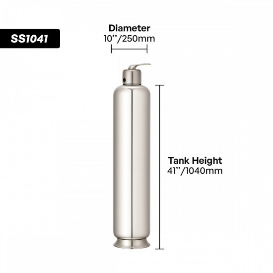 Home Store Stainless Steel SS1041 Outdoor Water Filter 10'' (D) x 41'' (H)