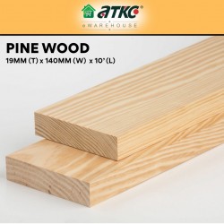 Home Store Pine Wood Timber Smooth Rectangular Planed Surfaced Four Sides (S4S) 19MM (T) x 140MM (W) x 3000MM (L) 