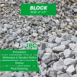 Blasted Rock Stone Block 6" x 9" (PC)