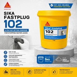Sika Fastplug 102 Ultra Fast Setting Compound For Stopping Water Leaks 5KG (PAIL)