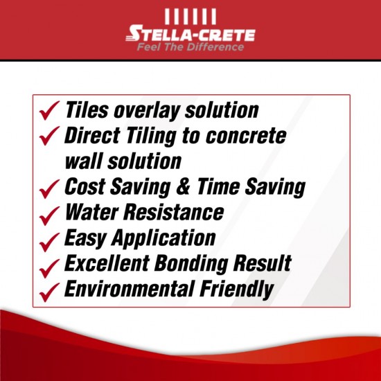 Stella-Crete BA-888 Interface Bonding Agent For All Cementitious 5L Stella-Crete BA-888 Interface Bonding Agent For All Cementitious 5L
