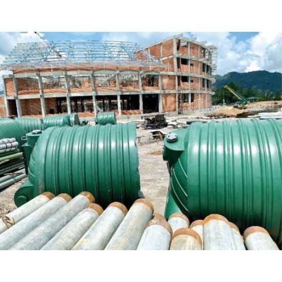 Weida P6 Ecosept Vertical PE Septic Tank 1420MM (DIA) x 1660MM (H) 2000L