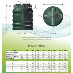 Weida P6 Ecosept Vertical PE Septic Tank 1420MM (DIA) x 1660MM (H) 2000L