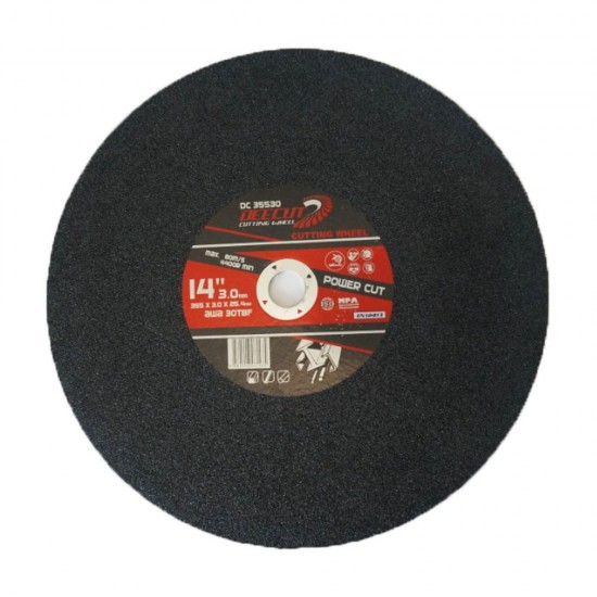 Deecut DC35530 Cutting Disc 14" 355MM (D) x 3.0MM (T) x 25.4MM (AS) - Black