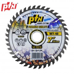PTN W7-40 Premium Quality Wood Cutting Blade 7"/180MM (D) x 26MM (BD) x 40 Teeth 