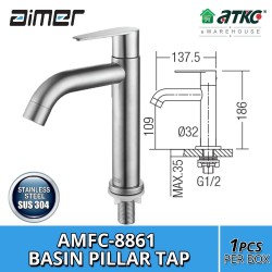 Aimer AMFC-8861 Stainless Steel Basin Pillar Tap