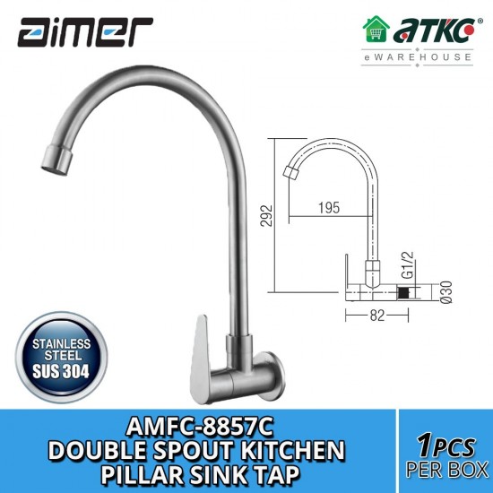 Aimer AMFC-8857C Stainless Steel Kitchen Wall Sink Tap Aimer AMFC-8857C Stainless Steel Kitchen Wall Sink Tap