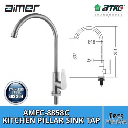 Aimer AMFC-8858C Stainless Steel Kitchen Pillar Sink Tap