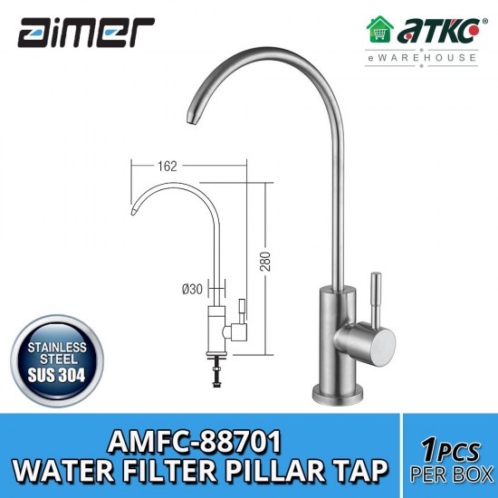 Aimer AMFC-88701 Stainless Steel Water Filter Pillar Tap