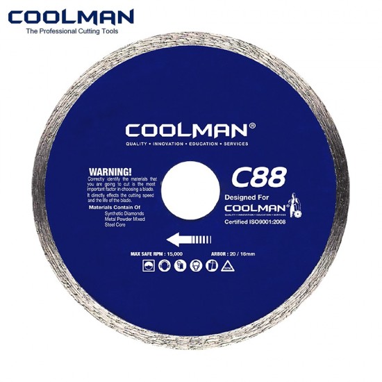 Coolman C88 6035 Continuous Rim Blade Cutting Disc 4" 110MM (DIA) x 5.5MM (T) x 20MM (BD)