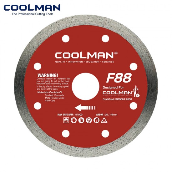 Coolman F88 6036 Continuous Rim Blade Cutting Disc 4" 1050MM (DIA) x 1.4MM (T) x 20MM (BD)