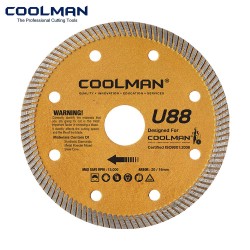 Coolman U88 6035 Thin Turbo Rim Blade Cutting Disc 4" 105MM (DIA) x 8MM (T) x 20MM (BD) Coolman U88 6035 Thin Turbo Rim Blade Cutting Disc 4" 105MM (DIA) x 8MM (T) x 20MM (BD)