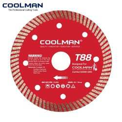 Coolman T88 7801 Continuous Turbo Rim Blade Cutting Disc 4" 105MM (DIA) x 5.5MM (T) x 20MM (BD) Coolman T88 7801 Continuous Turbo Rim Blade Cutting Disc 4" 105MM (DIA) x 5.5MM (T) x 20MM (BD)