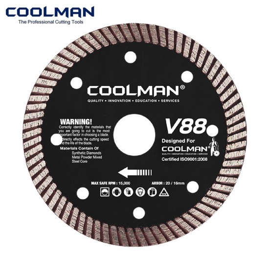 Coolman V88 Continuous Turbo Blade Cutting Disc 4" 110MM (DIA) x 10MM (T) x 20MM (BD)