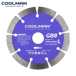 Coolman G88 Dry Segmented Blade Cutting Disc 4" 110MM (DIA) x 10MM (T) x 20MM (BD) Coolman G88 Dry Segmented Blade Cutting Disc 4" 110MM (DIA) x 10MM (T) x 20MM (BD)