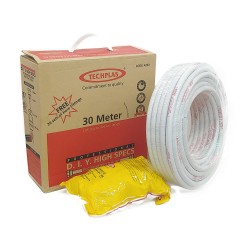 Techplas PVC Reinforced Hose 10MM (D) x 30M (L) C/W FREE 20 Sets of Hose Fittings 