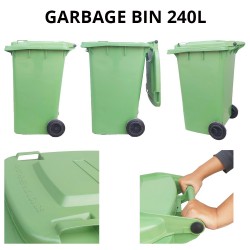 Green Mobile Garbage Bin (MGB) 240L 