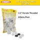 Techplas PVC Hose Fittings 1/2" BSP for Reinforced Hose (20SETS/PKT)