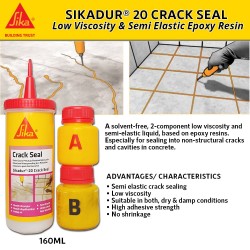 Sikadur 20 Crack Seal Low Viscosity & Semi Elastic Epoxy Resin 160ML