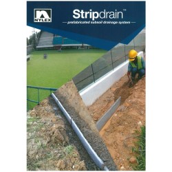 Nylex Stripdrain Prefabricated & Flexible Subsoil Drainage System 100MM (W) x 40MM (T) x 50M (L)
