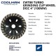 Coolman CWT88 Turbo Grinding Cup Wheel 4" 105MM (DIA) x 10MM (T) x 20MM (BD)