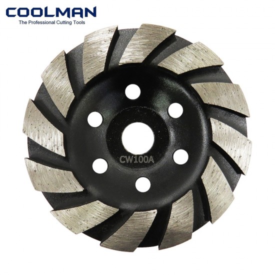 Coolman CW100A Diamond Grinding Cup Wheel 4" 100MM (DIA) x 10MM (T) x 20MM (BD)