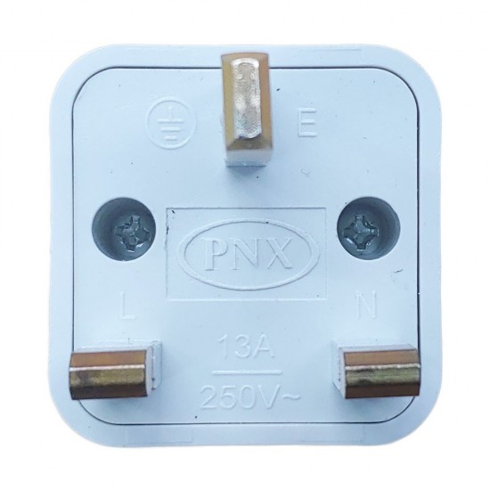 PNX-8186 13A Fused Multi Adapter 3 Pin Plug Top