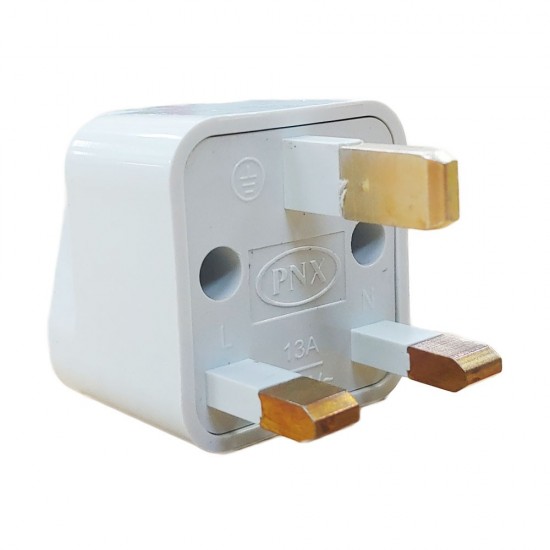 PNX-8186 13A Fused Multi Adapter 3 Pin Plug Top