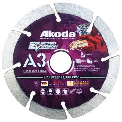 Akoda AS04-S108P (A3) Diamond Blade Cutting Disc 4" 110MM (D) x 2.0MM (T) x 20MM (BD) Hard Brick Long Life