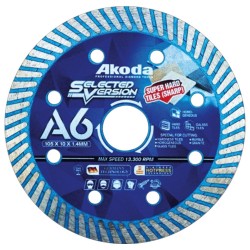 Akoda AS04-TT105LB (A6) Diamond Blade Thin Turbo Cutting Disc 4" 105MM (D) x 1.4MM (T) x 20MM (BD)