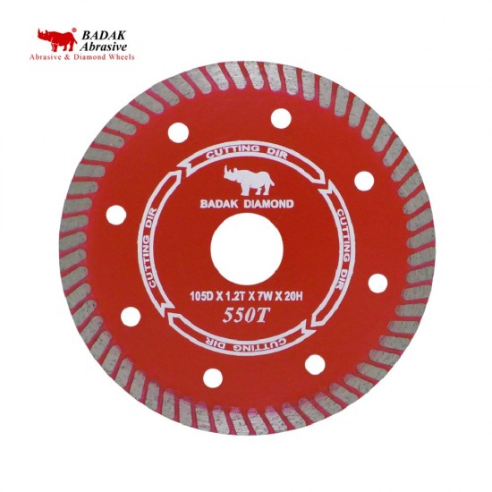 Badak 550T Diamond Cutting Wheel 4" 105MM (D) x 1.2 (T) x 20MM (BD)