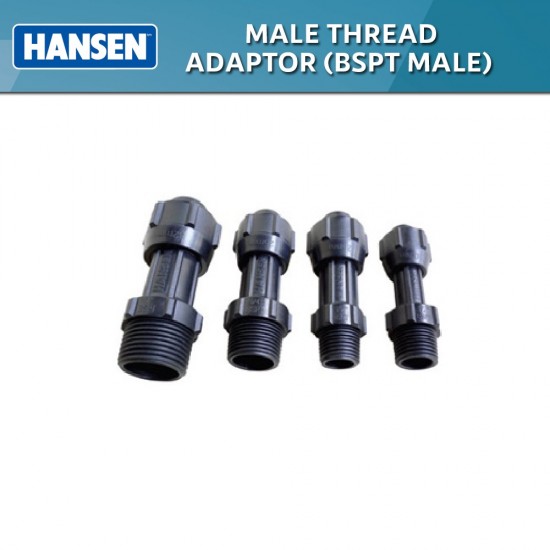 Hansen Fittings HMTA 32.3/4 Male Thread Adaptor 32MM x 3/4'' - Black Hansen Fittings HMTA 32.3/4 Male Thread Adaptor 32MM x 3/4'' - Black