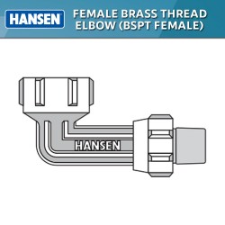 Hansen Fittings HFTE-B20.1/2 Female Brass Thread Elbow 20MM x ½" 