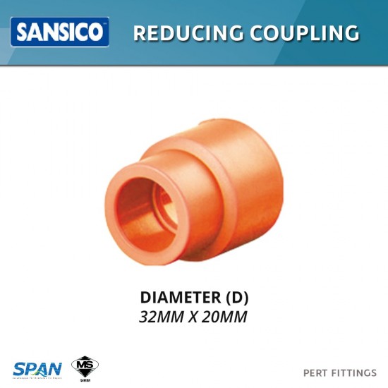 Sansico Fittings PRC32.20 Reducing Coupling 32MM x 20MM