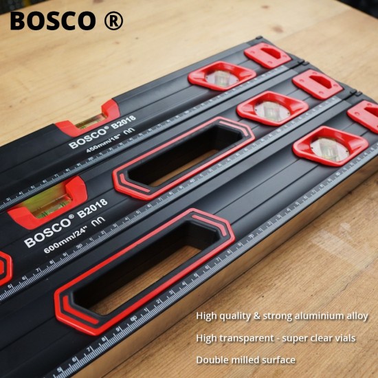 Bosco B2018 High Precision Spirit Level With Magnets 12" (300MM) Bosco B2018 High Precision Spirit Level With Magnets 12" (300MM)